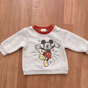 Dinsey Baby Mickey Mouse 3-6M fleece pullover sweatshirt In Excellent condition